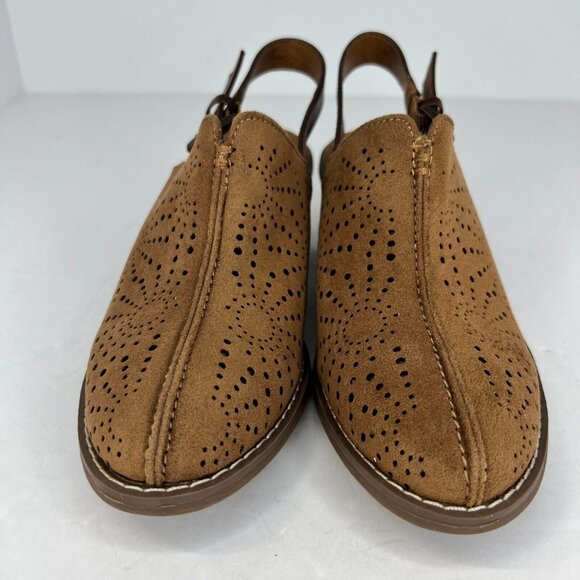 Soft Eurosoft WomensTulip Sling Brown Vegan Block Heel Slingback Size 7 M Mules - Picture 3 of 10